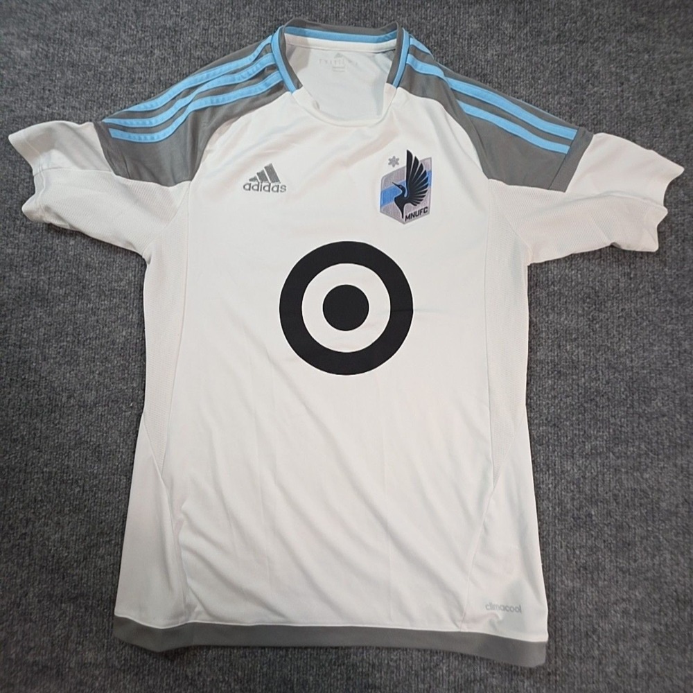 Minnesota United FC Jersey Mens Medium White MLS Soccer Adidas ClimaCool Target